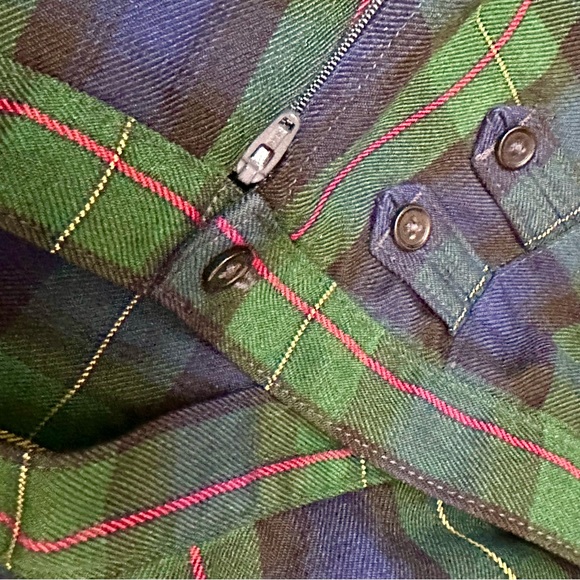 Preppy Tartan Blue Plaid School Girl Mini Skirt Lands End Women Sz 5 Academia - Picture 12 of 12